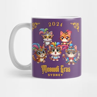 Cats carnival in Sydney Meowdi Gras 2024 Mug